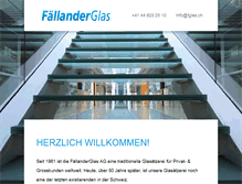 Tablet Screenshot of faellanderglas.ch